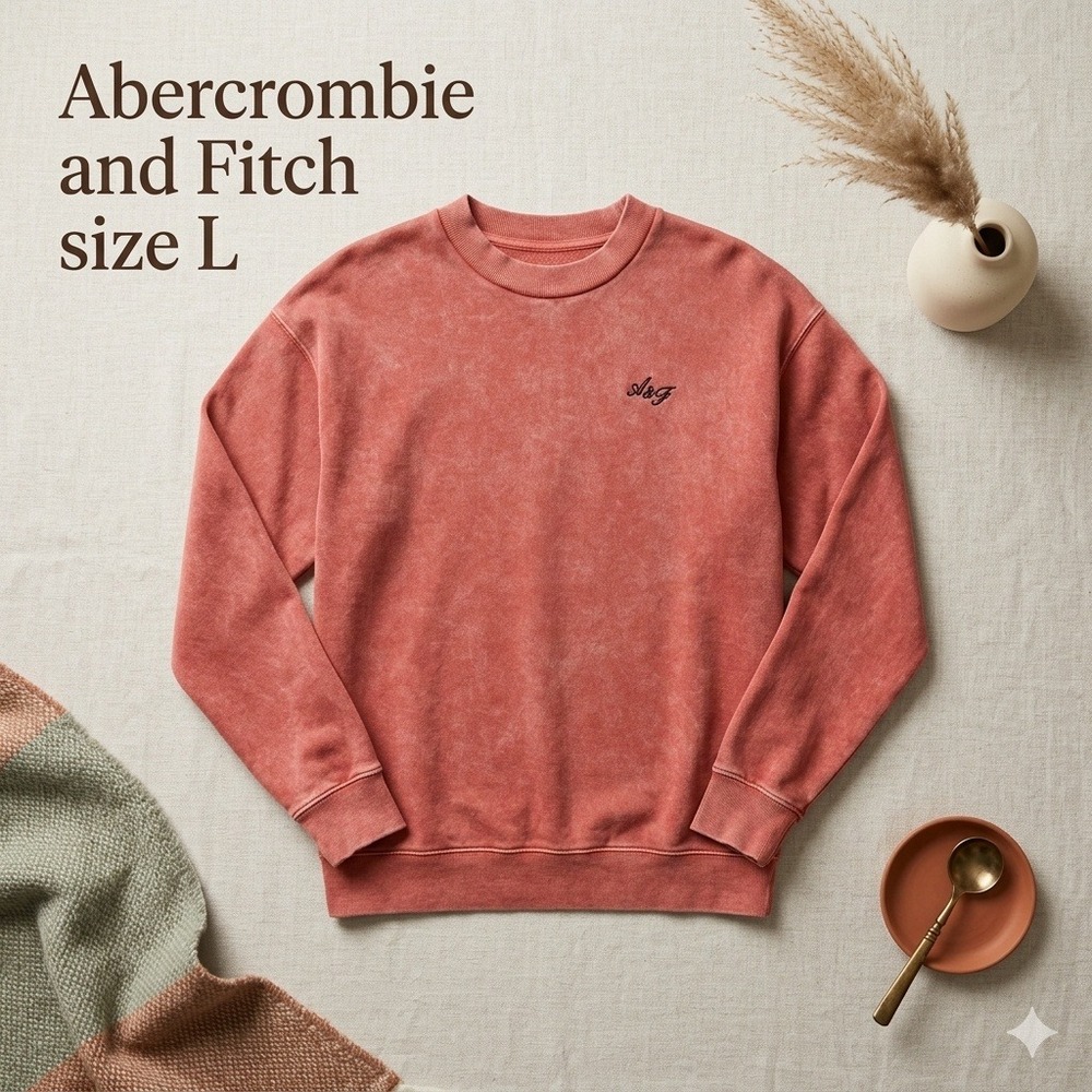 Abercrombie F&Fleece Relaxed Fit Sweatshirt Men‎ L